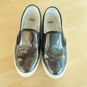 ASOS Holographic Slip On Sneakers